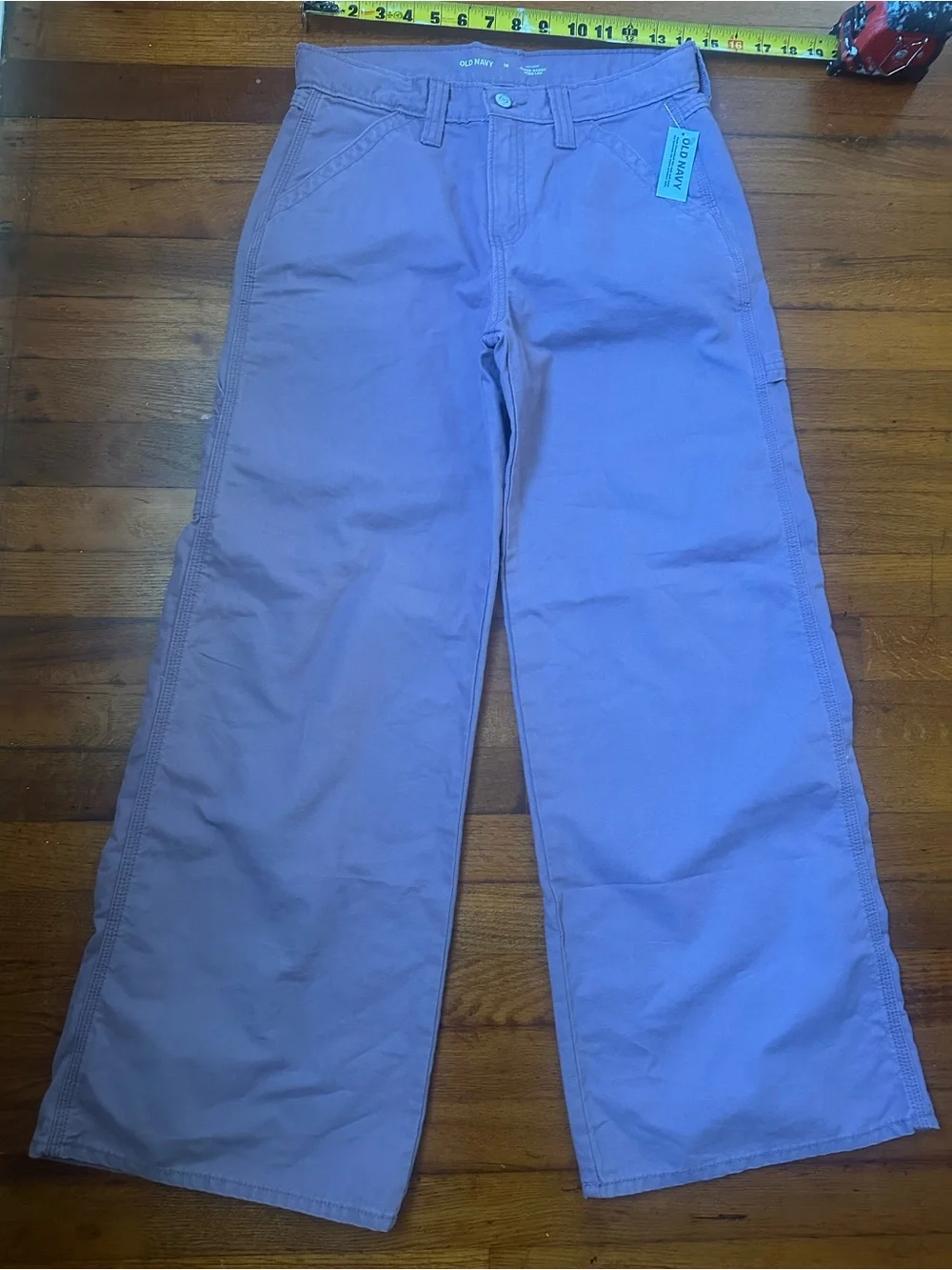 Old Navy Mid-Rise Super Baggy Wide Leg  Kids Pants purple Basil Size 16